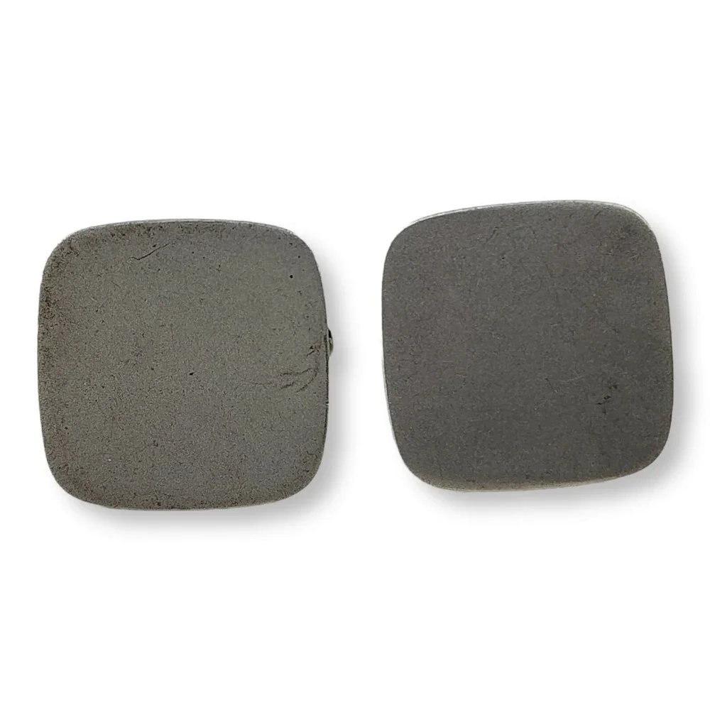 Vintage Sterling‎ Silver 925 Vanguard Square Matte Finish Cuff Links